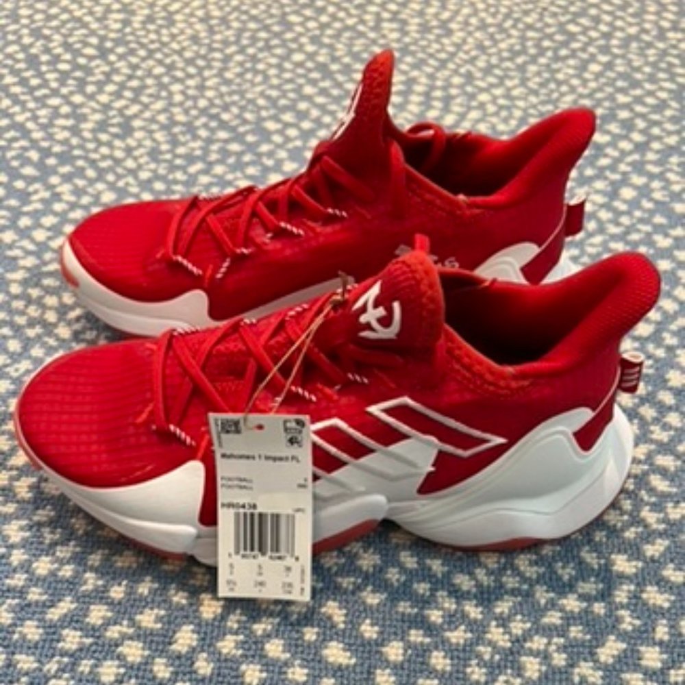 Youth Size 5.5 Patrick Mahomes Adidas Sneakers (Red)